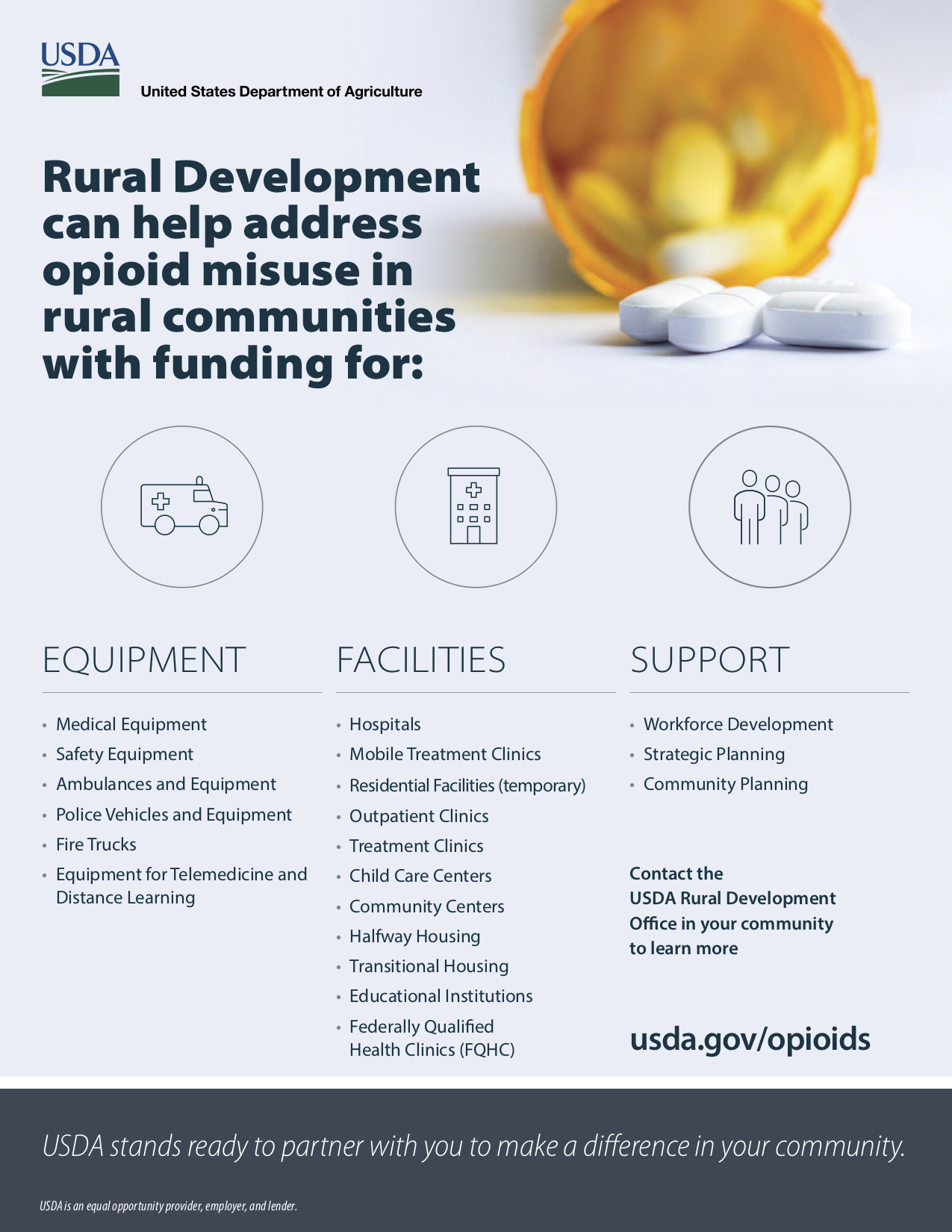 Rural Development can help address opioid misuse in rural communities